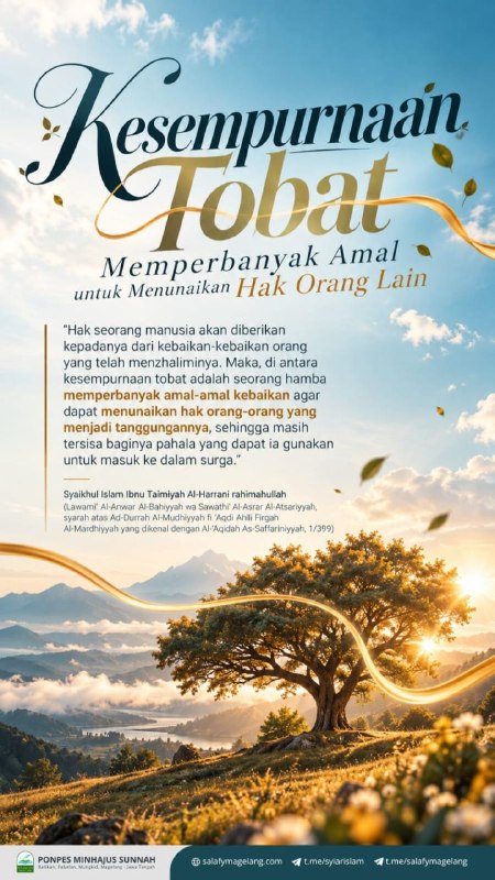 Kesempurnaan Tobat: Memperbanyak Amal untuk Menunaikan Hak Orang Lain